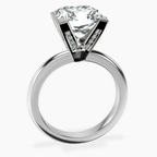 Platinum Cordelia Knife Edge Solitaire Lab Diamond Ring side right image one