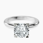 Platinum Cordelia Knife Edge Solitaire Lab Diamond Ring front image