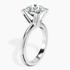 Platinum Cordelia Knife Edge Solitaire Lab Diamond Ring standing product image one