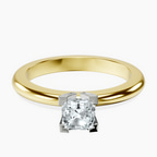 18kt Yellow Gold Cordelia Knife Edge Solitaire Lab Diamond Ring front image