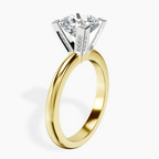 10kt Yellow Gold Cordelia Knife Edge Solitaire Lab Diamond Ring standing product image one