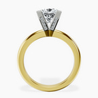 10kt Yellow Gold Cordelia Knife Edge Solitaire Lab Diamond Ring side right image one