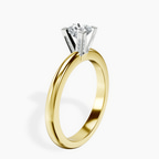 10kt Yellow Gold Cordelia Knife Edge Solitaire Lab Diamond Ring standing product image one