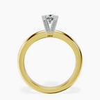 10kt Yellow Gold Cordelia Knife Edge Solitaire Lab Diamond Ring side right image one