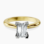 10kt Yellow Gold Cordelia Knife Edge Solitaire Lab Diamond Ring front image