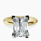 10kt Yellow Gold Cordelia Knife Edge Solitaire Lab Diamond Ring front image