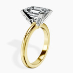 10kt Yellow Gold Cordelia Knife Edge Solitaire Lab Diamond Ring standing product image one