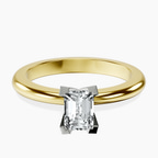 10kt Yellow Gold Cordelia Knife Edge Solitaire Lab Diamond Ring front image