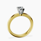 10kt Yellow Gold Cordelia Knife Edge Solitaire Lab Diamond Ring side right image one