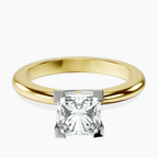 10kt Yellow Gold Cordelia Knife Edge Solitaire Lab Diamond Ring front image