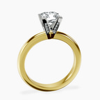 10kt Yellow Gold Cordelia Knife Edge Solitaire Lab Diamond Ring side right image one