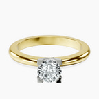 10kt Yellow Gold Cordelia Knife Edge Solitaire Lab Diamond Ring front image