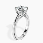 2.80 ct. princess Agnes Solitaire Ring in 18kt white gold standing product image one