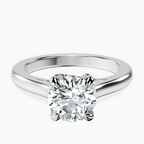 Platinum Agnes Criss cross Prong Solitaire 2mm Lab Diamond Ring front image