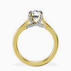 10kt Yellow Gold Agnes Criss cross Prong Solitaire 2mm Lab Diamond Ring side right image one