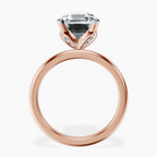 10kt Rose Gold Matilda Leaf Petal Solitaire Lab Diamond Ring side right image one
