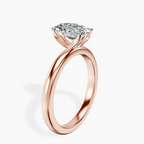 10kt Rose Gold Matilda Leaf Petal Solitaire Lab Diamond Ring standing product image one