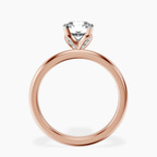 10kt Rose Gold Matilda Leaf Petal Solitaire Lab Diamond Ring side right image one