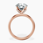 10kt Rose Gold Matilda Leaf Petal Solitaire Lab Diamond Ring side right image one