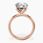 10kt Rose Gold Matilda Leaf Petal Solitaire Lab Diamond Ring side right image one