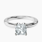 Platinum Matilda Leaf Petal Solitaire Lab Diamond Ring front image