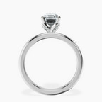 Platinum Matilda Leaf Petal Solitaire Lab Diamond Ring side right image one
