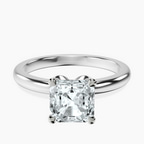 Platinum Matilda Leaf Petal Solitaire Lab Diamond Ring front image