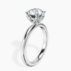 Platinum Matilda Leaf Petal Solitaire Lab Diamond Ring standing product image one
