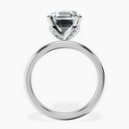 Platinum Matilda Leaf Petal Solitaire Lab Diamond Ring side right image one