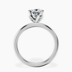 Platinum Matilda Leaf Petal Solitaire Lab Diamond Ring side right image one