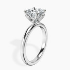 Platinum Matilda Leaf Petal Solitaire Lab Diamond Ring standing product image one
