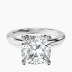 Platinum Matilda Leaf Petal Solitaire Lab Diamond Ring front image