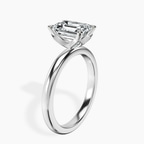 Platinum Matilda Leaf Petal Solitaire Lab Diamond Ring standing product image one