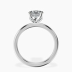 Platinum Matilda Leaf Petal Solitaire Lab Diamond Ring side right image one