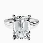Platinum Matilda Leaf Petal Solitaire Lab Diamond Ring front image