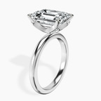 Platinum Matilda Leaf Petal Solitaire Lab Diamond Ring standing product image one