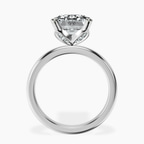 Platinum Matilda Leaf Petal Solitaire Lab Diamond Ring side right image one