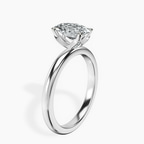 Platinum Matilda Leaf Petal Solitaire Lab Diamond Ring standing product image one