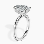 Platinum Matilda Leaf Petal Solitaire Lab Diamond Ring standing product image one