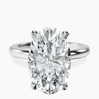 Platinum Matilda Leaf Petal Solitaire Lab Diamond Ring front image