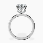 Platinum Matilda Leaf Petal Solitaire Lab Diamond Ring side right image one