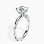 Platinum Matilda Leaf Petal Solitaire Lab Diamond Ring standing product image one