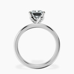 Platinum Matilda Leaf Petal Solitaire Lab Diamond Ring side right image one