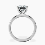 Platinum Matilda Leaf Petal Solitaire Lab Diamond Ring side right image one