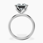 Platinum Matilda Leaf Petal Solitaire Lab Diamond Ring side right image one