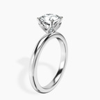 Platinum Matilda Leaf Petal Solitaire Lab Diamond Ring standing product image one