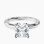 Platinum Matilda Leaf Petal Solitaire Lab Diamond Ring front image