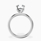 Platinum Matilda Leaf Petal Solitaire Lab Diamond Ring side right image one