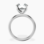 Platinum Matilda Leaf Petal Solitaire Lab Diamond Ring side right image one
