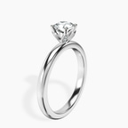 Platinum Matilda Leaf Petal Solitaire Lab Diamond Ring standing product image one